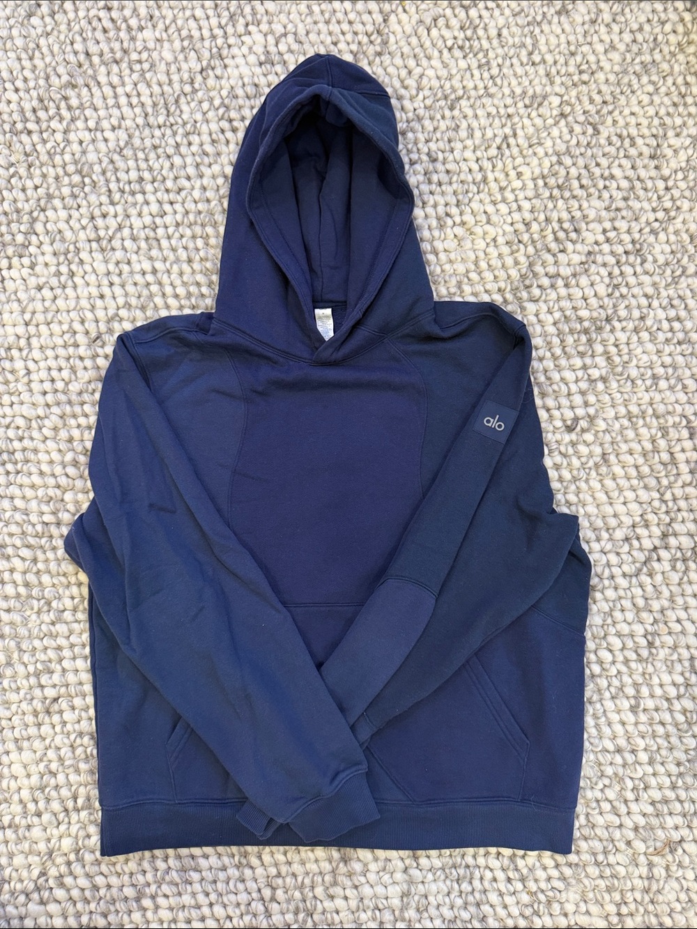 ALO Making Waves Navy Blue Hoodie Size M